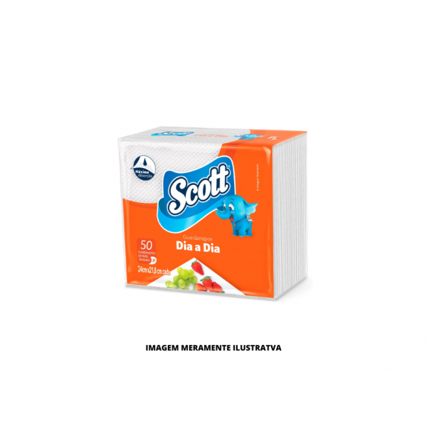GUARDANAPO DE PAPEL - SCOTT - 24cm x 21,8cm - 50UN